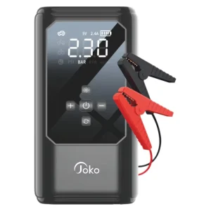3-in-1 9600mAh Li-Polymer Battery Power Bank with Car Igniter & Air Pump 22.5W Output Portable