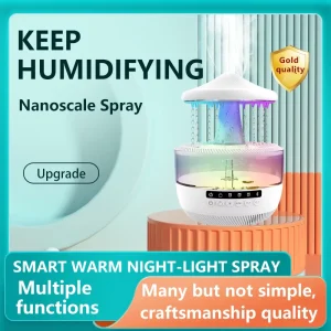 3-in-1 Electric Ultrasonic Humidifier & Aroma Diffuser with Speaker 300ml Eco Plastic for Car Desktop Home & Hotel