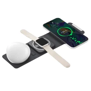 3 in 1 Folding Magnetic Wireless Charger for Phone Earbuds 15w Fast Charging Foldable Wireless Charging Pad Unique Products