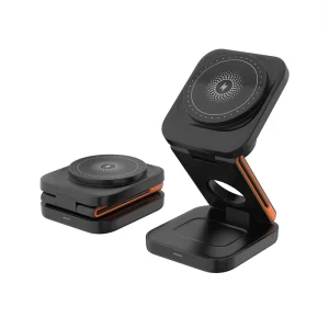 3 in 1 Smart Magnetic Wireless Charger for Mobile Phone Multifunction Accessory Type C Port 15W Output Power Compatible