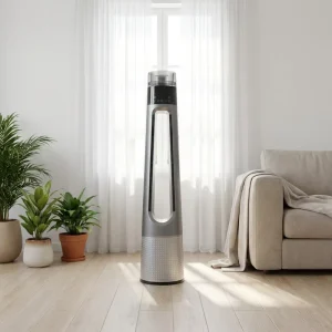 3 in 1 Tower & Pedestal Bladeless Fan Heater with Humidification Function Smart Household ABS Plastic Fan
