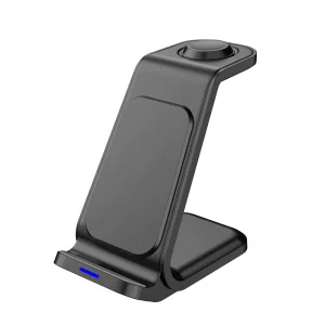 3 in 1 Wireless Charging Station 15W Fast Magnetic Dock Stand USB C Adapter for Phone Watch Earbuds