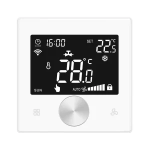3-speed Fan Control AC Thermostat for 2-pipe or 4-pipe Central Air Conditioning System WiFi Fan Coil Thermostat