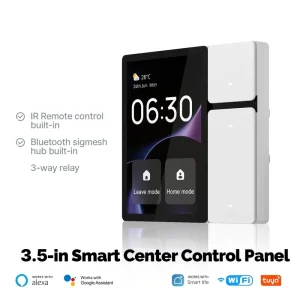 3.5″ GFF Mini Smart Touch OLED Central Screen | WiFi Smart Central Controller Electric App Control Infrared Remote +