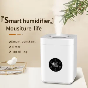 3.5L Electric Air Ultrasonic Humidifier with Humidistat Quiet Operation Cool Mist Square Design Smart Desktop Model
