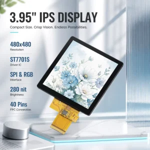 3.95 Inch IPS Square TFT LCD Screen 480×480 Resolution Lcd Display 40pin RGB SPI Interface LCD Module
