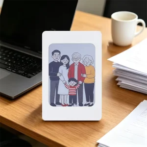 3.98 Inch Electronic Photo Album Digital Photo Frame Fridge Magnet Qi Charging Bluetooth Transmission Picture Display