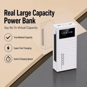 30000mAh Power Bank with Fast Charge Smart Digital Screen Flight Safe Design