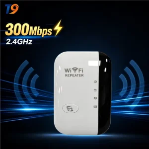 300Mbps Dual-Band Wireless WiFi Extender with Firewall Signal Amplifier Repeater & WPS Indoor Router Network Booster