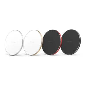 Portable Wireless Charger, 30W/35W Fast Charging, Round Ultra-Thin Aluminum Alloy LED Light Mobile Phone Charging Pad