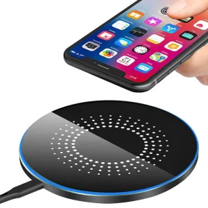 30W Wireless Charger Pad Fast Charging for Samsung Galaxy S22 S22+ S21 S20 S10 iPhone 13 14 12 11 Series