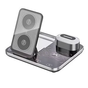 30W Wireless Charging 3-in-1 Magnetic Multifunction Charger with Night Light for Earphones