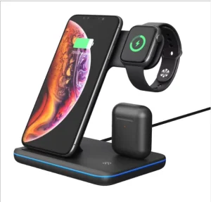 3-in-1 Wireless Charger Stand, 15W Phone Wireless Charger, 2.5W Watch Charger, 2W Earbuds Charging Pad