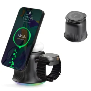 3-in-1 Foldable Fast Magnetic Wireless Charging Station for Multiple Devices