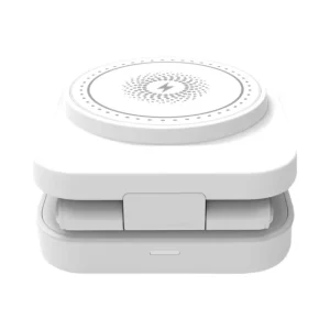 3-in-1 Magnetic Wireless Charger Foldable Desktop Charging Station for Smartphones, Smartwatches, and Earbuds