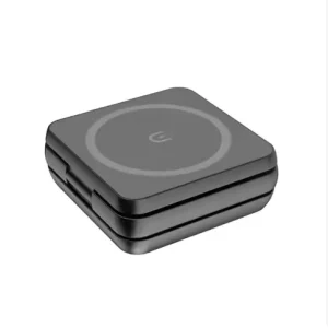 3-in-1 Desktop Wireless Charger Phone Stand, Compatible with Earbuds and Watch Charging, Freestanding Square Wireless Charging Pad