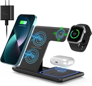 3-in-1 Wireless Charging Station for Phones/Earbuds/Smartwatches