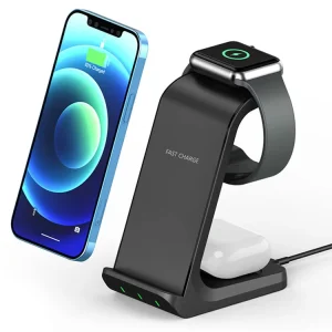 Innovative High-Speed Charging 3-in-1 Wireless Charging Station Stand with 10W Output
