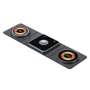 3-in-1 Foldable Magnetic Wireless Charger for Android Devices, 10W Power, OVP Protection, 5V 2A Input