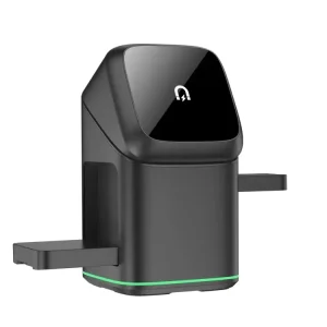 3-in-1 Charging Station, 15W Fast Wireless Charger Stand, One-Touch Rotation, 7W