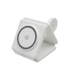 3-in-1 Wireless Charging Magnetic Charging Station, Foldable Design, 15W Fast Wireless Charger, Earbuds