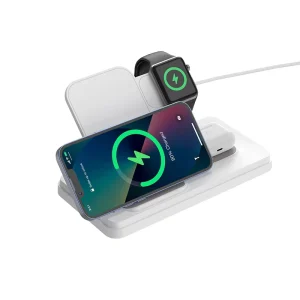 3-in-1 Magnetic Wireless Charger, 5W/10W/15W Wireless Fast Charger for i-Series Wireless Devices