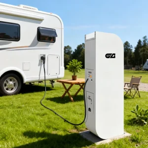 316 SS Smart RV Water Power Pedestal IP66 Outdoor Socket Pillar with Water Tap Suitable for Villa Yard Campsite and Yacht Dock