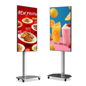 32 43 50 55Inch 2K 4K Best Selling Smart Kiosk Vertical LCD Portable Mobile Android Digital Signage Totem Screen For Advertising