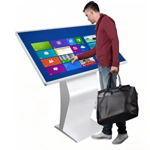 32 43 50 Inch Ultra thin Screen Interactive Lcd Kiosk Touch Screen Floor Stand Digital Poster Self service Advertising Airport