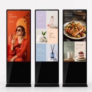 32 43 55 65 75 Inch Floor Standing Vertical Touch Screen Kiosk Totem Lcd Digital Signage and Displays