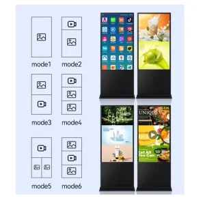 32 43 Inch Android Floor Standing Advertising Screen LCD Touch Screen Kiosk Vertical Digital Signage and Display