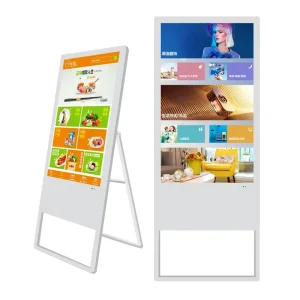 32 43 Inch Portable Smart Android 10 Point Touchscreen Cloud Based CMS Digital Signage Poster Monitor Kiosk for Retail Elevator
