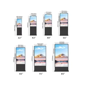 32 55 Inch Full HD Indoor Smart Interactive Touch Screen Digital Poster Signage Kiosk SDK Floor Standing