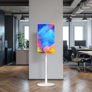 32-Inch 1080P LED Touchscreen Monitor with Mobile Stand-Portable for Commercial Use