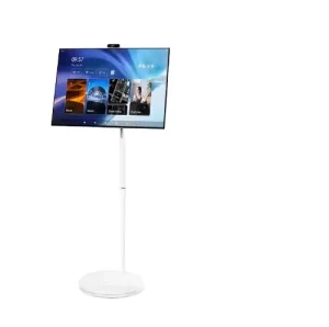 32 Inch 4GB+64GB Smart Display TV White Removable Rechargeable LCD Portable Smart Touch Screen TV Removable and Outdoor