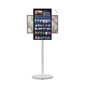 32 Inch 4K Smart Portable Interactive Display Screen with Android OS Built in Battery for Indoor Entertainment & Digital Signage