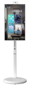 32-Inch 4K Smart Screen Touch Floor Stand Portable TV Wireless Mobile Display Rechargeable Battery Indoor Digital Signage