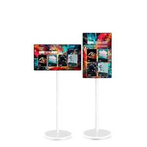 32 Inch Mobile Smart Screen Portable HD Display for Phone Mirroring (Adjustable Stand Easy Setup