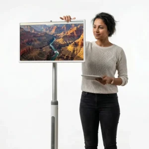 32 Inch Portable Smart Screen Wireless Android 13 Moveable TV Touch Display for Digital Signage Advertising Retail Shop Expo