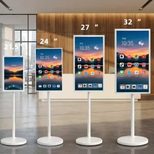 32 Inch Rotatable Portable Smart Screen Android 12 Follow Me Display with 1080P Camera for Video Call Fitness Entertainment