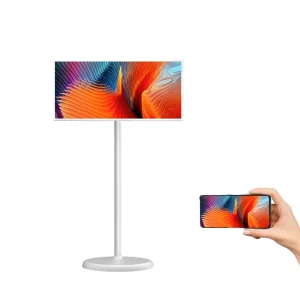 32 Inch Smart Display with 4K Camera for Live Streaming, Professional Broadcast Screen with Wheels, Android 12