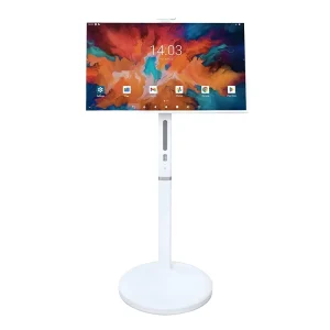 32 Inch Smart Screen Touch Portable TV Wireless Mobile Display Rechargeable Battery Power Indoor Android White Digital Signage