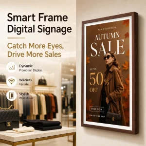 32 Inch Wall Mounted Smart Display Picture Frame TV LCD Digital Signage Screen for Advertising