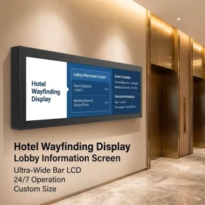 36.6 28 28.6inch Bar Lcd Monitor Type C Open Frame High Brightness for Rack Mount Cabinet Server Status Dashboard Hotel Airport