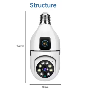 360 Degree 1080P Smart Wireless CCTV Camera 2MP PTZ with Night Vision for Indoor Outdoor Home Security Wifi Connectivity