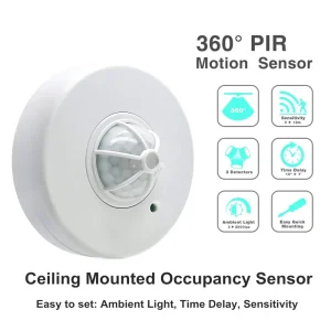 360 Detection Infrared Motion Sensor Smart Home Security & Energy Saving Indoor Outdoor Device