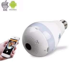 LED 360° Wireless Night Vision Panoramic HD 960p Smart Light Bulb Home Security Wireless Light