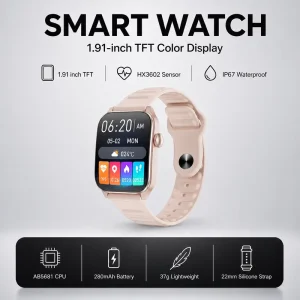 37g Lightweight 49mm 10.5mm Screen 280mAh IP67 Waterproof Heart Rate Fitness Tracker Running Smart Watch