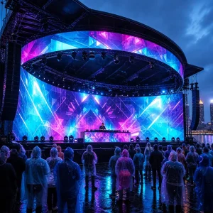 3840Hz High Refresh Quick Lock P3.91 Outdoor Curved LED Display ±20° Adjustable Concave Convex Stage Event Video Wall Panel
