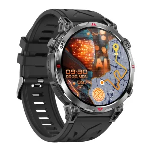 3ATM Waterproof Smart Watch Outdoor GPS Adventures Magnetic Charging AMOLED IOS BestPerformance Alarm Clock Rubber Band